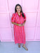 mini ruffle collar mini puff sleeves front buttons short sleeves maxi length womens boutique jincy's 