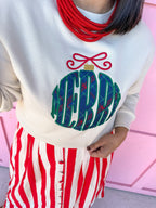 Merry Ornament Sweatshirt - Oatmeal