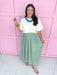 green blue floral skirt pockets lined womens boutique jincy's 