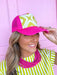 Tucker's Truckers Kiwi Cutie Pink/Chartreuse womens boutique jincy's