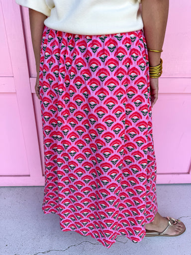 pink floral skirt pockets lined womens boutique jincy's 