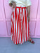 striped skirt red white button fully lined pockets womens boutique jincy's