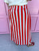 striped skirt red white button fully lined pockets womens boutique jincy's