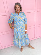 Mary Square | Riley Dress - Ivy Script - Gold