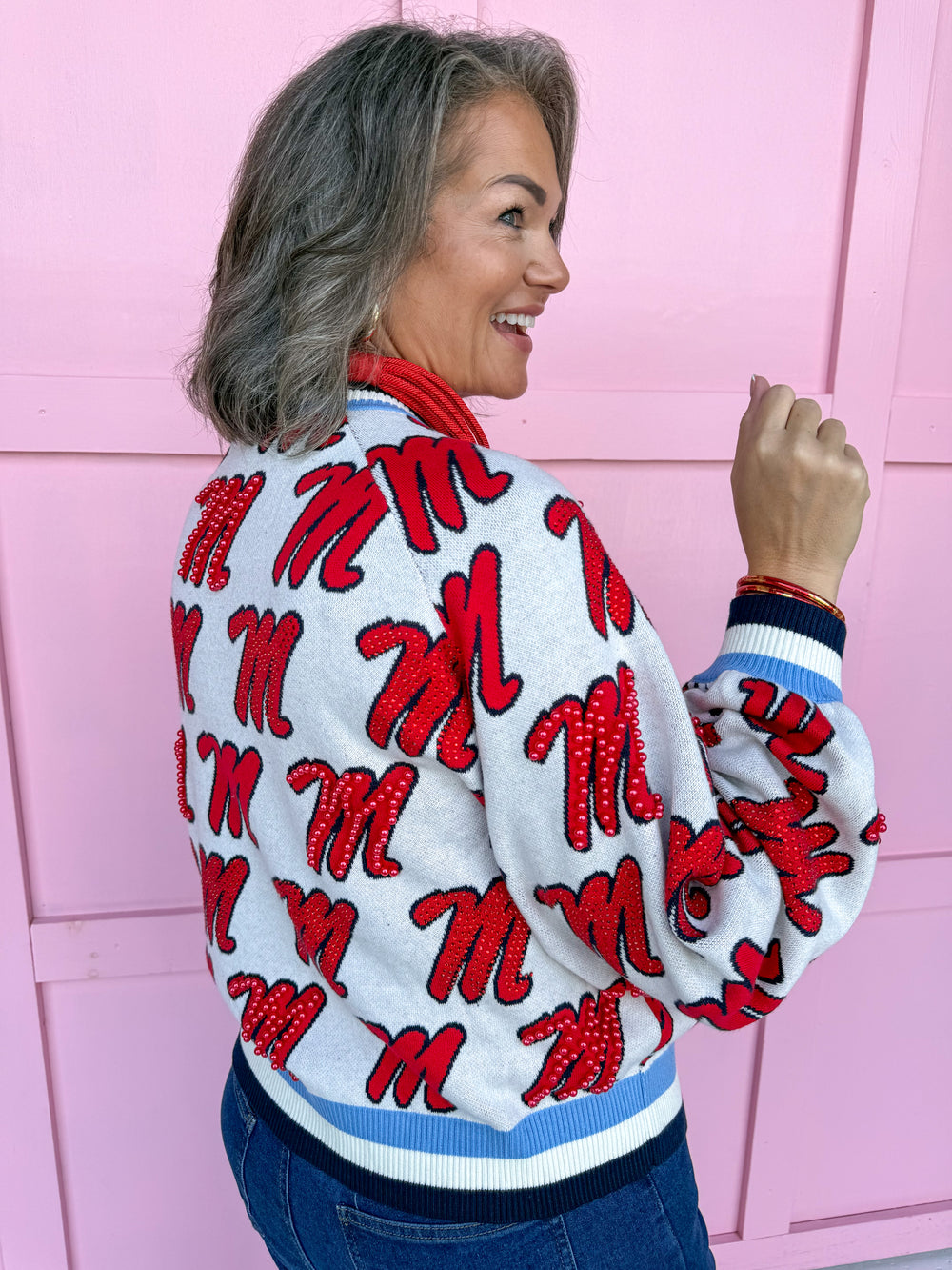 QUEEN OF SPARKLES | Ole Miss® Knit Mascot Cardigan