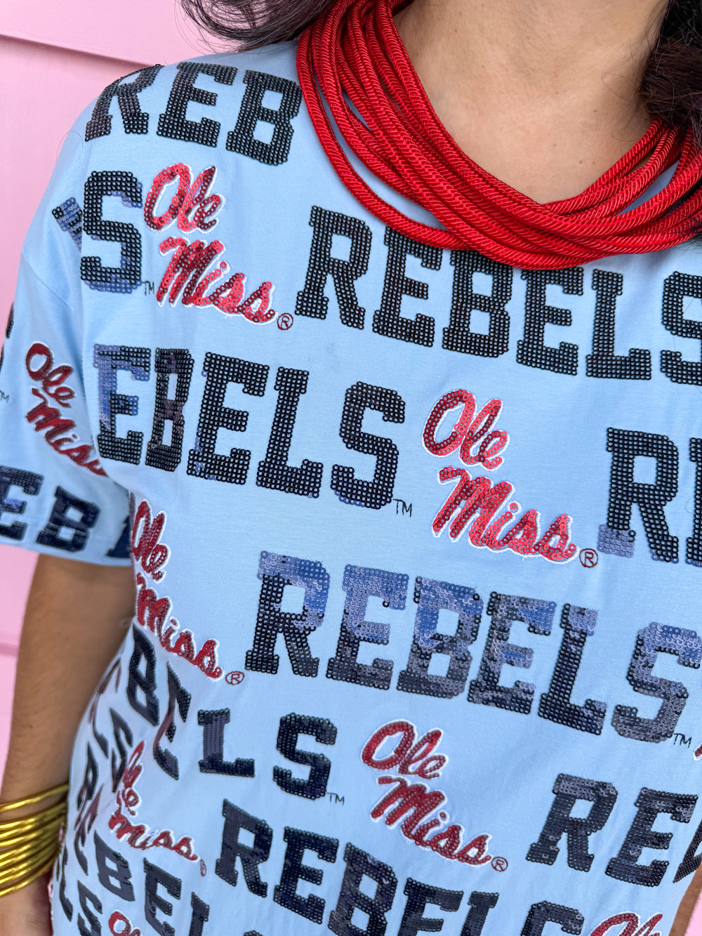 Stewart Simmons | Sequin Repeat T-Shirt Dress - Ole Miss®