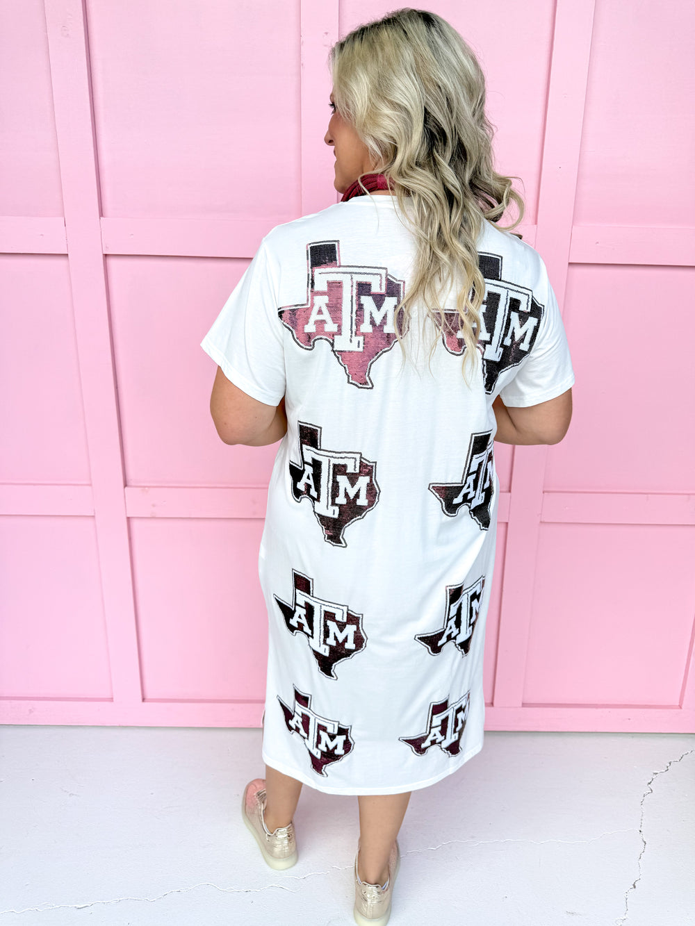 QUEEN OF SPARKLES | Texas A&M® Midi Tee Dress