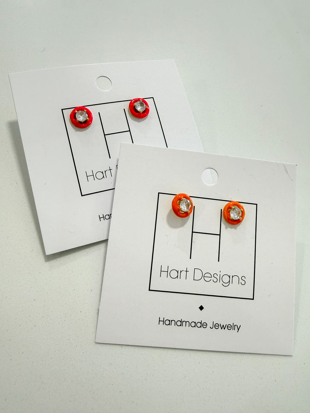 Hart Designs | Enamel & Cubic Zirconia Studs