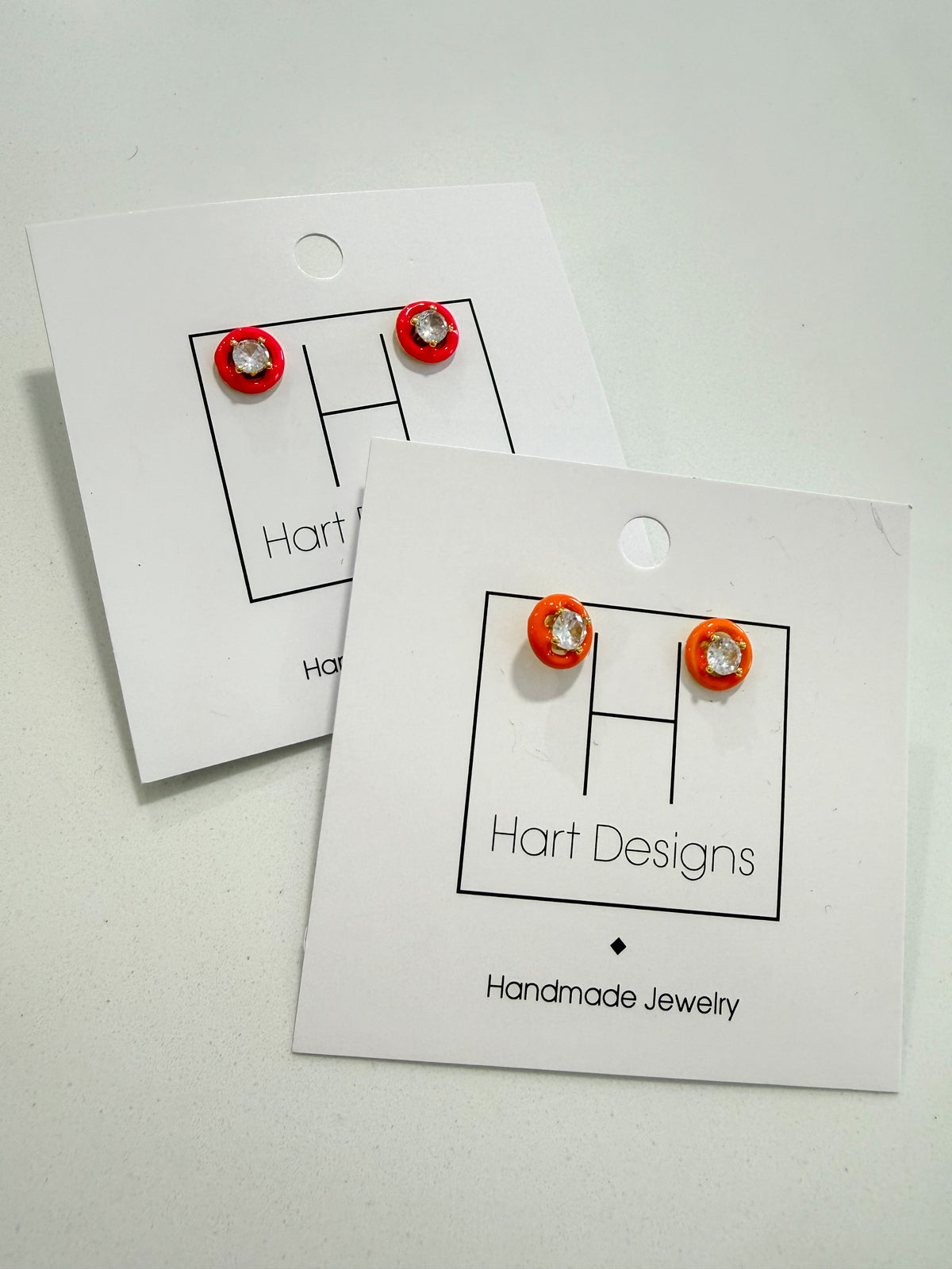 Hart Designs | Enamel & Cubic Zirconia Studs