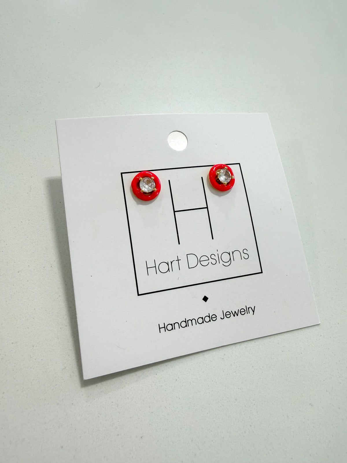 Hart Designs | Enamel & Cubic Zirconia Studs