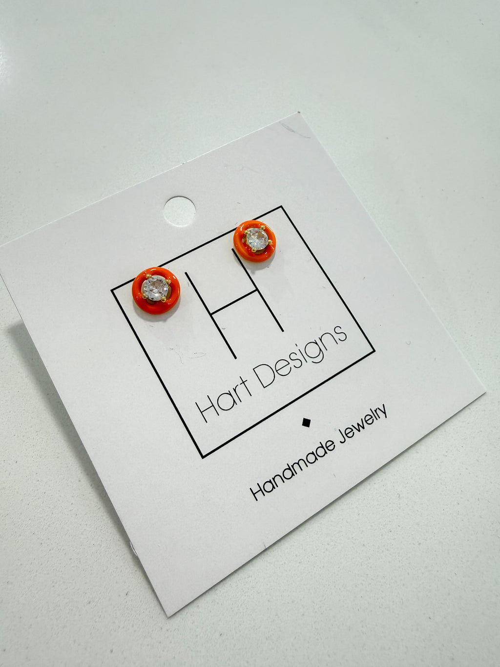 Hart Designs | Enamel & Cubic Zirconia Studs