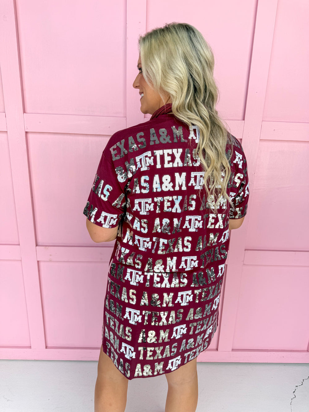Stewart Simmons | Sequin Repeat T-Shirt Dress - Texas A&M®