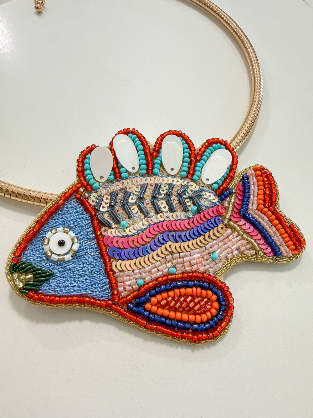 Colorful Fish Collar Necklace