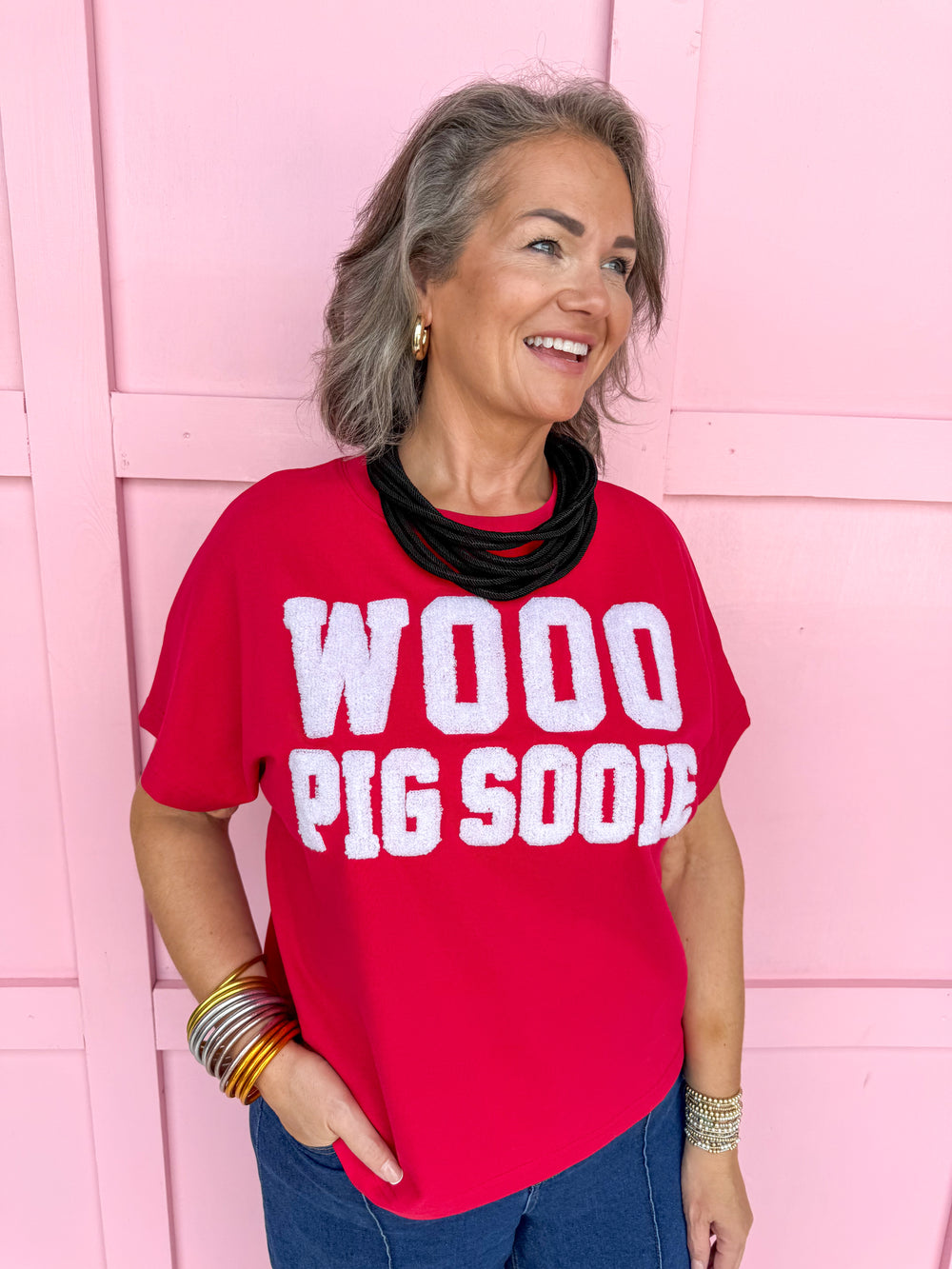 Stewart Simmons | Boxy Chenille Tee - Arkansas®