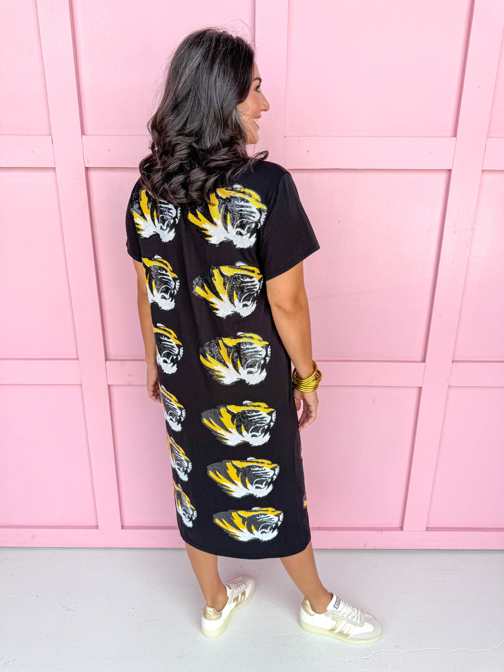 QUEEN OF SPARKLES | Mizzou™ Mascot Midi Tee Dress