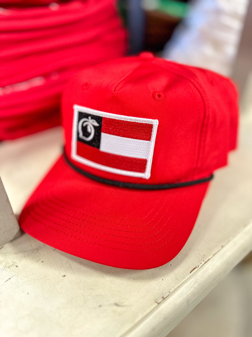 Peach State Pride | Flag Performance Hat - Red