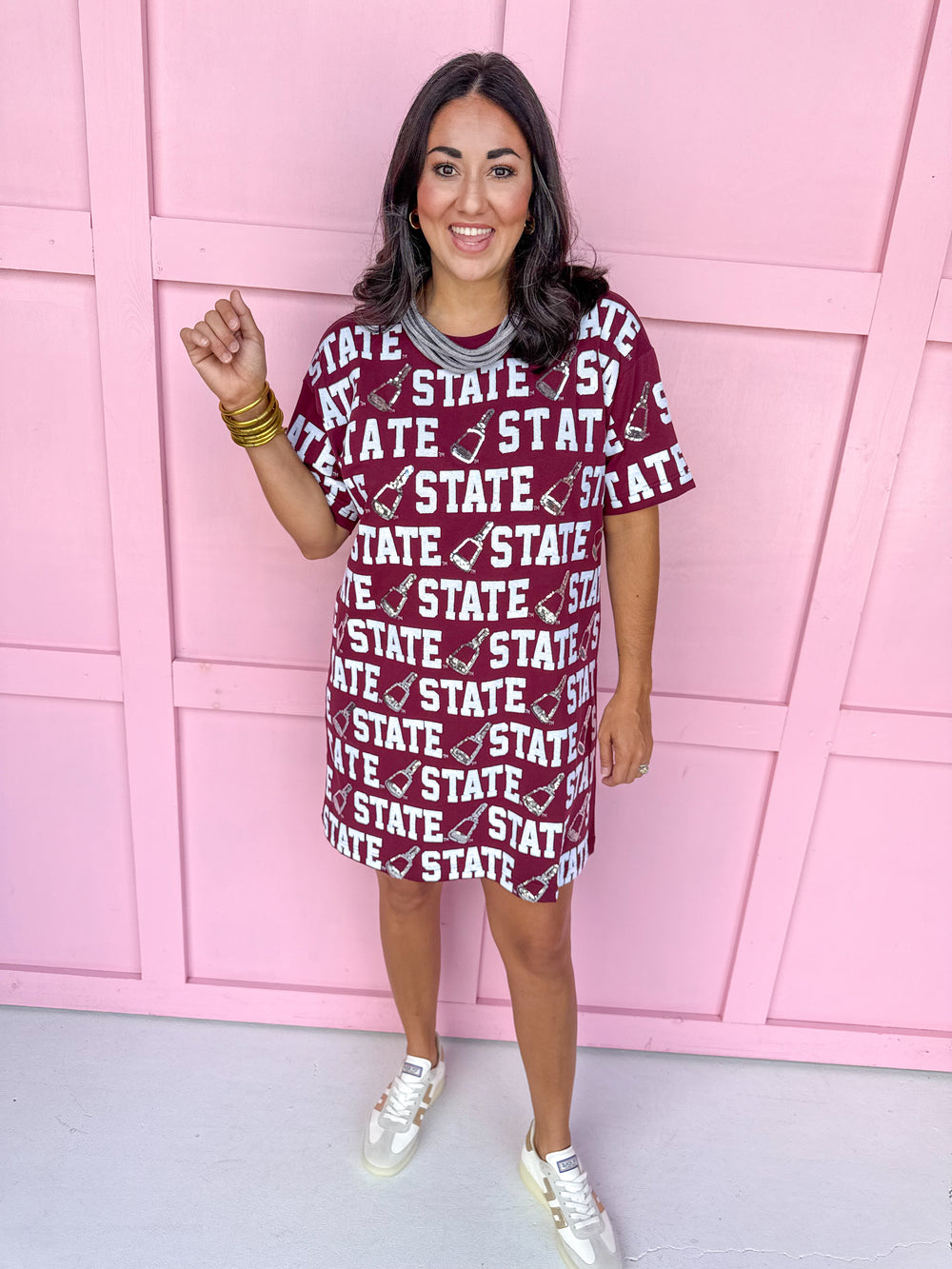 Stewart Simmons | Sequin Repeat T-Shirt Dress - MS State®