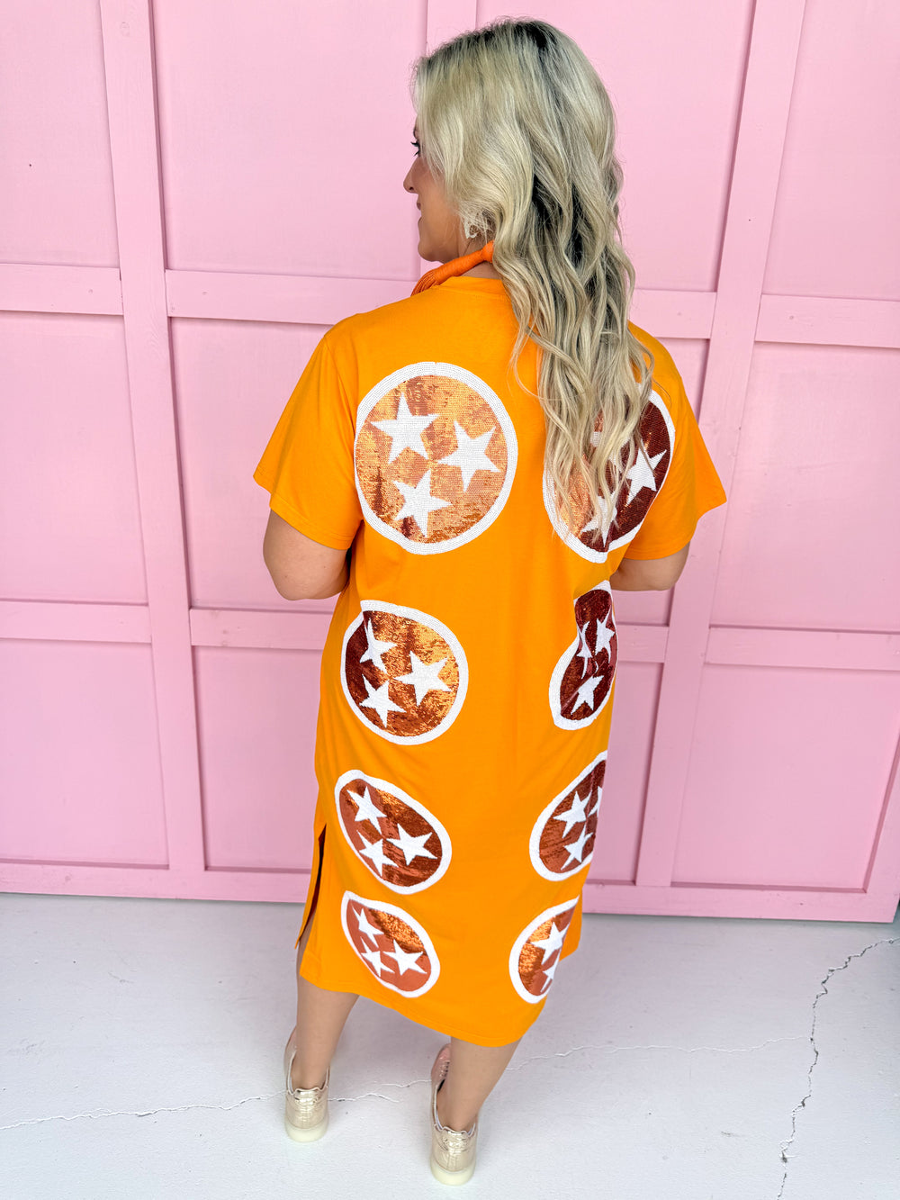 QUEEN OF SPARKLES Tennessee Mascot Midi Tee Dress queen-of-sparkles-tennessee-mascot-midi-tee-dress