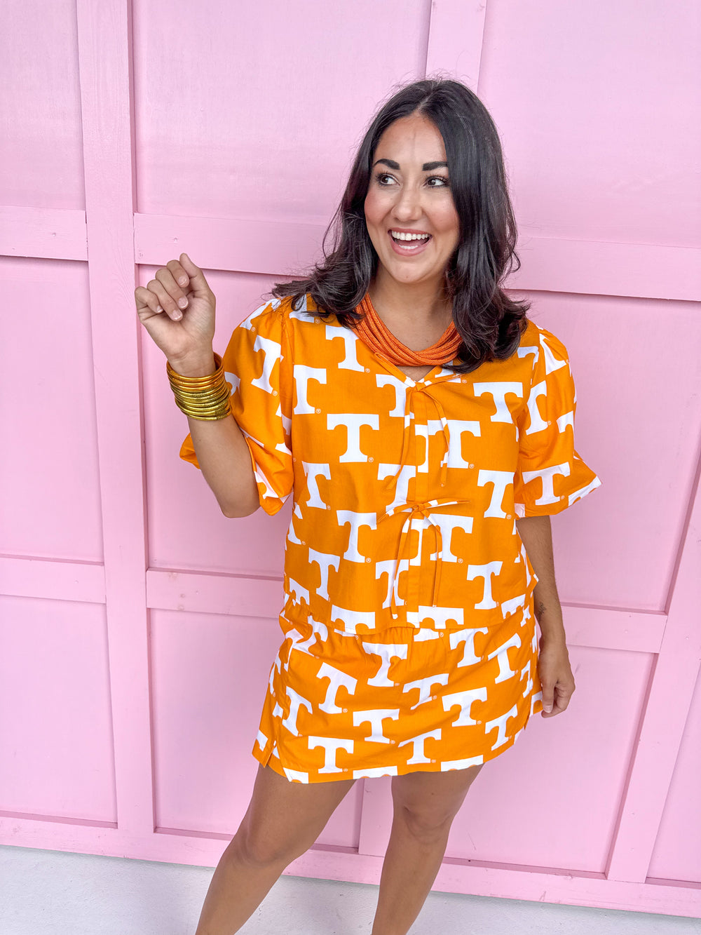 Stewart Simmons | Poplin Puff Sleeve Top - Tennessee®