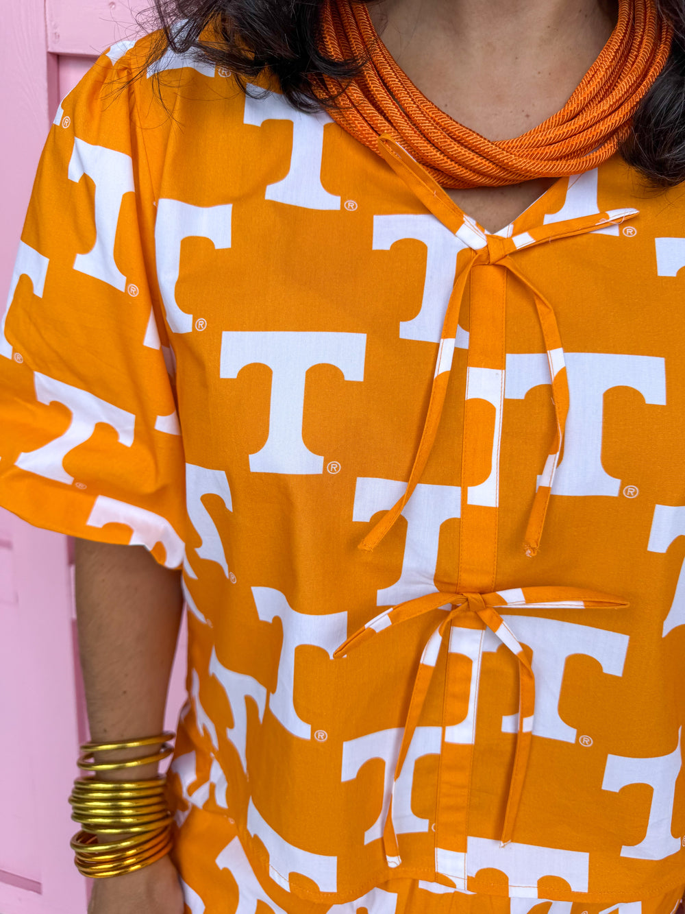 Stewart Simmons | Poplin Puff Sleeve Top - Tennessee®