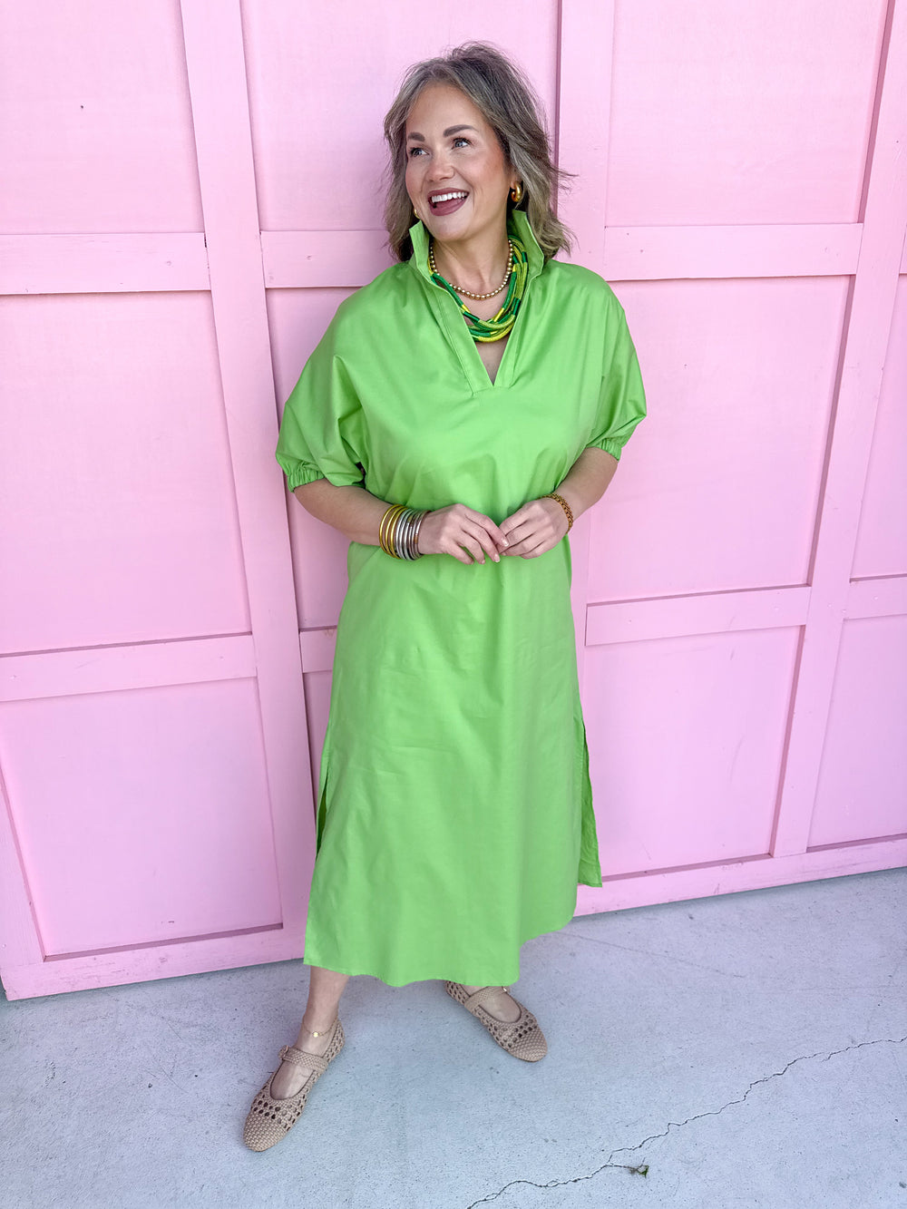 ADRIENNE | Blakely Dress - Green Apple