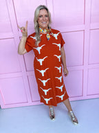 QUEEN OF SPARKLES | Texas® Mascot Midi Tee Dress