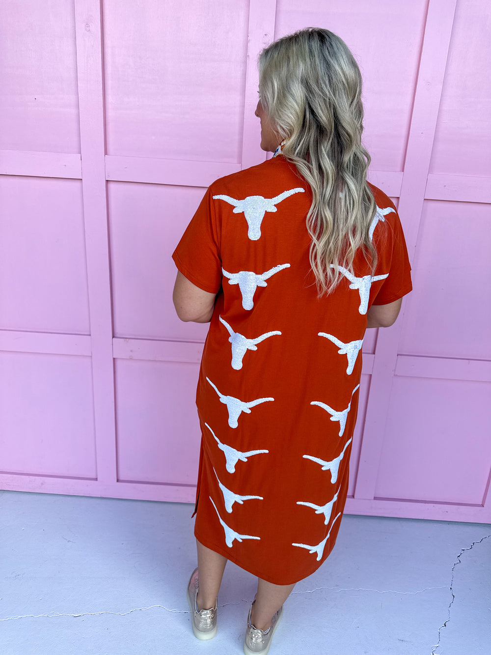 QUEEN OF SPARKLES | Texas® Mascot Midi Tee Dress