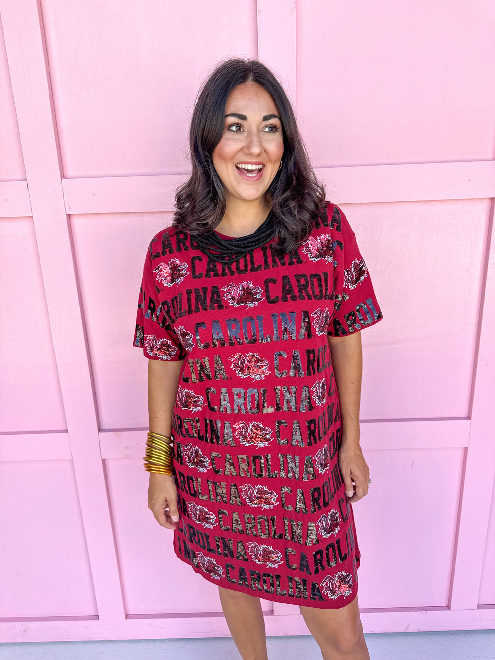 Stewart Simmons | Sequin Repeat T-Shirt Dress - South Carolina®