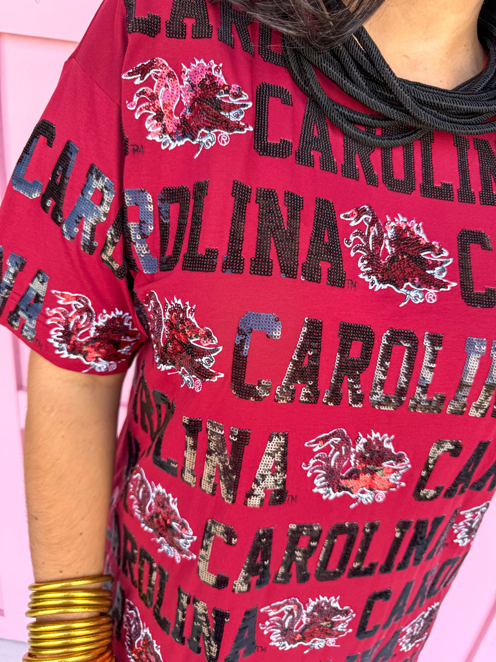 Stewart Simmons | Sequin Repeat T-Shirt Dress - South Carolina®