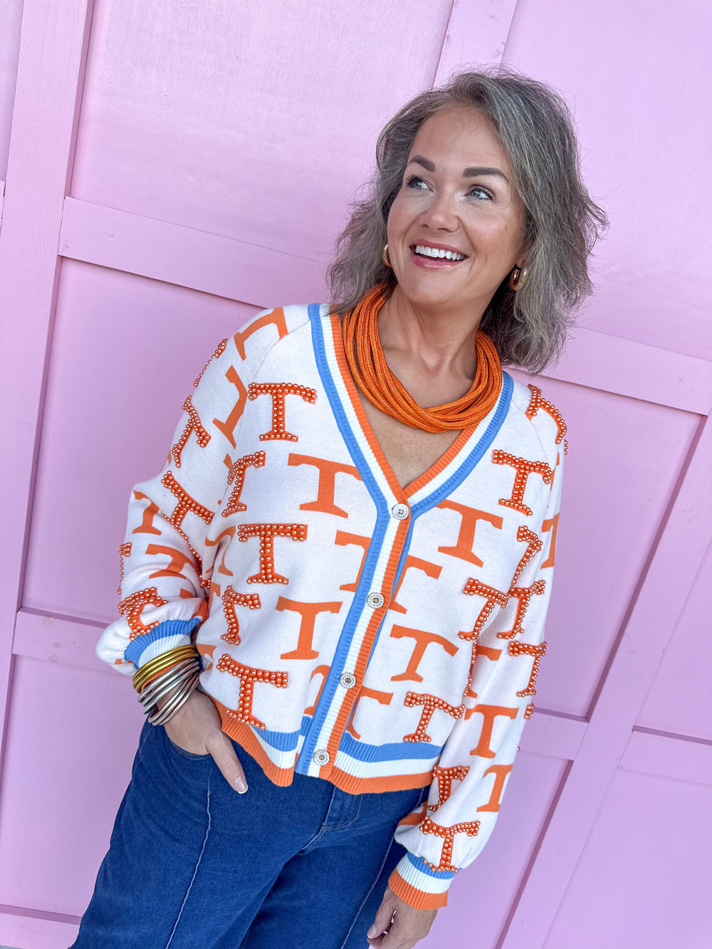 QUEEN OF SPARKLES | Tennessee® Knit Mascot Cardigan