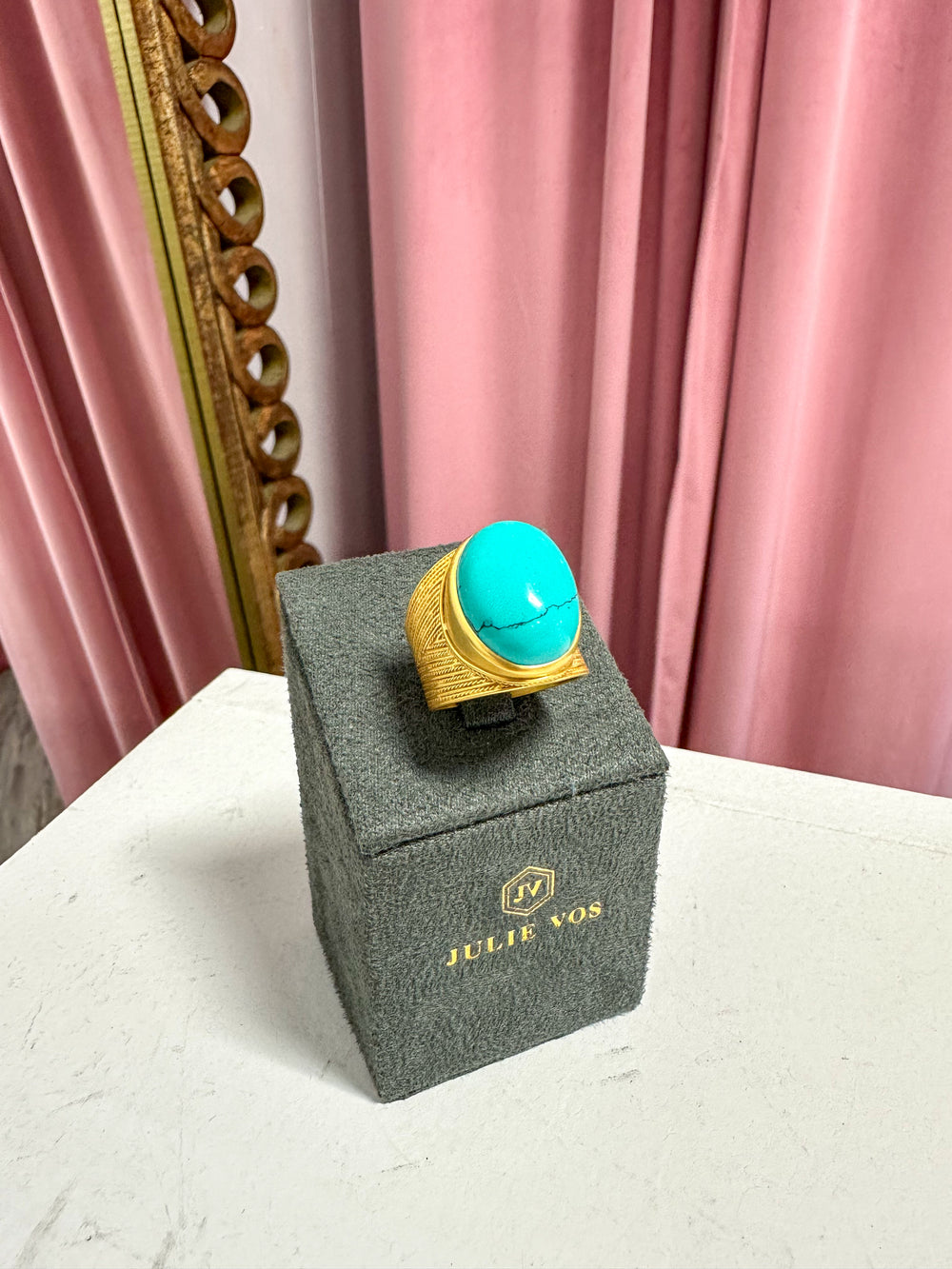 JULIE VOS | Verona Statement Ring - Turquoise Blue