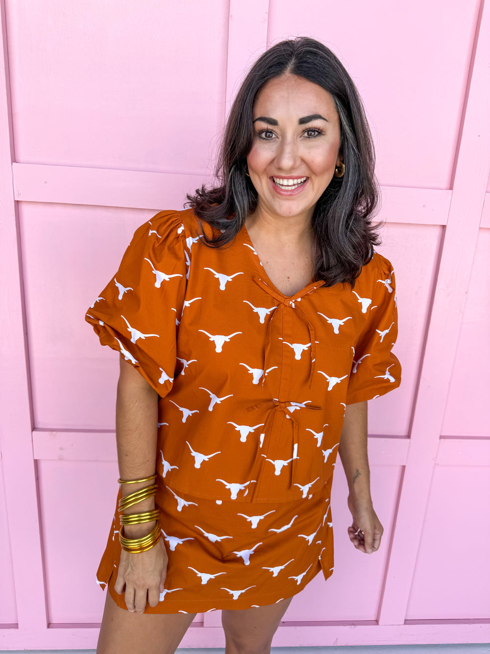 Stewart Simmons | Poplin Puff Sleeve Top - Texas®