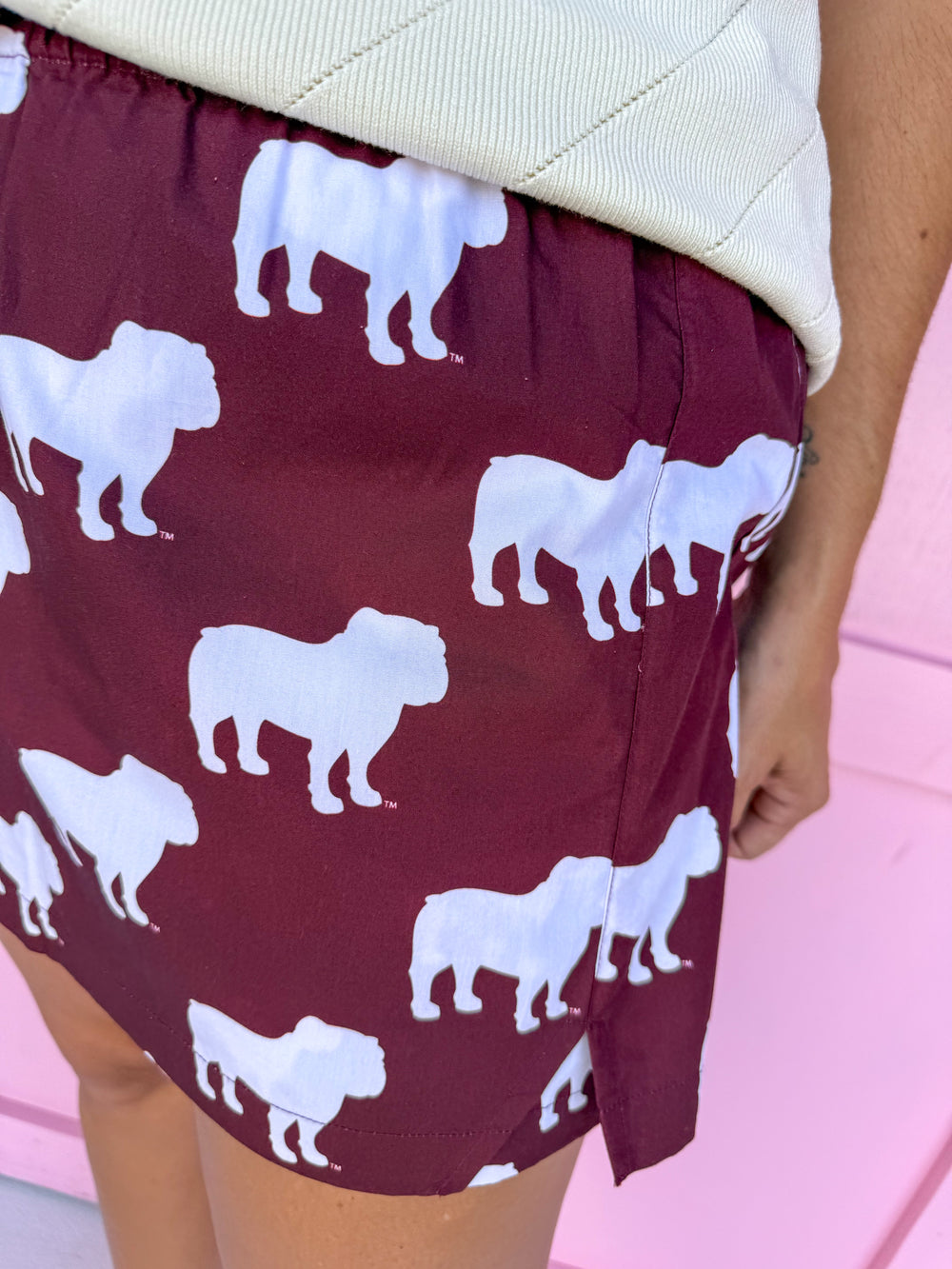 Stewart Simmons Poplin Skort Mississippi State® Bulldogs Gameday women's boutique Jincy's 