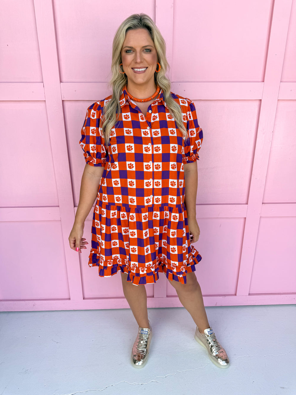 Stewart Simmons | Gingham Dress - Clemson®
