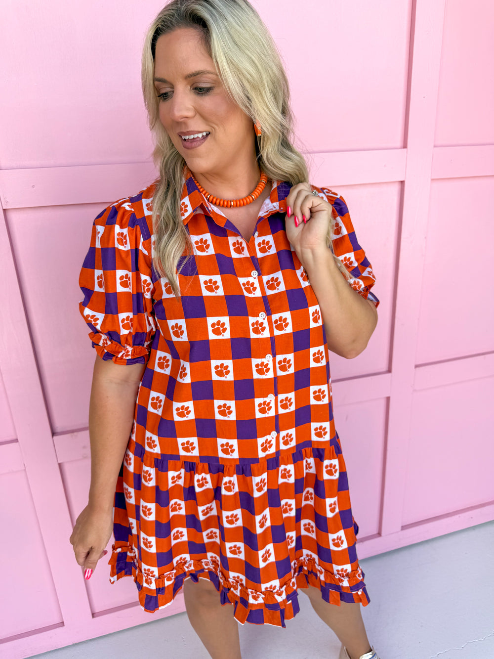 Stewart Simmons | Gingham Dress - Clemson®