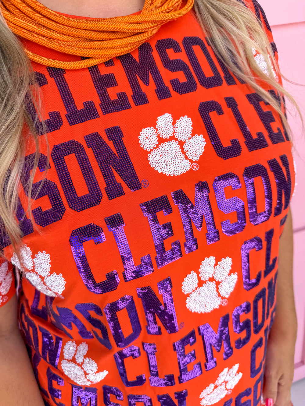 Stewart Simmons | Sequin Repeat T-Shirt Dress - Clemson®