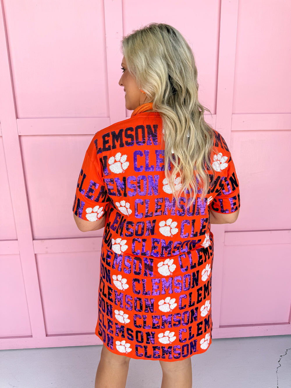 Stewart Simmons | Sequin Repeat T-Shirt Dress - Clemson®