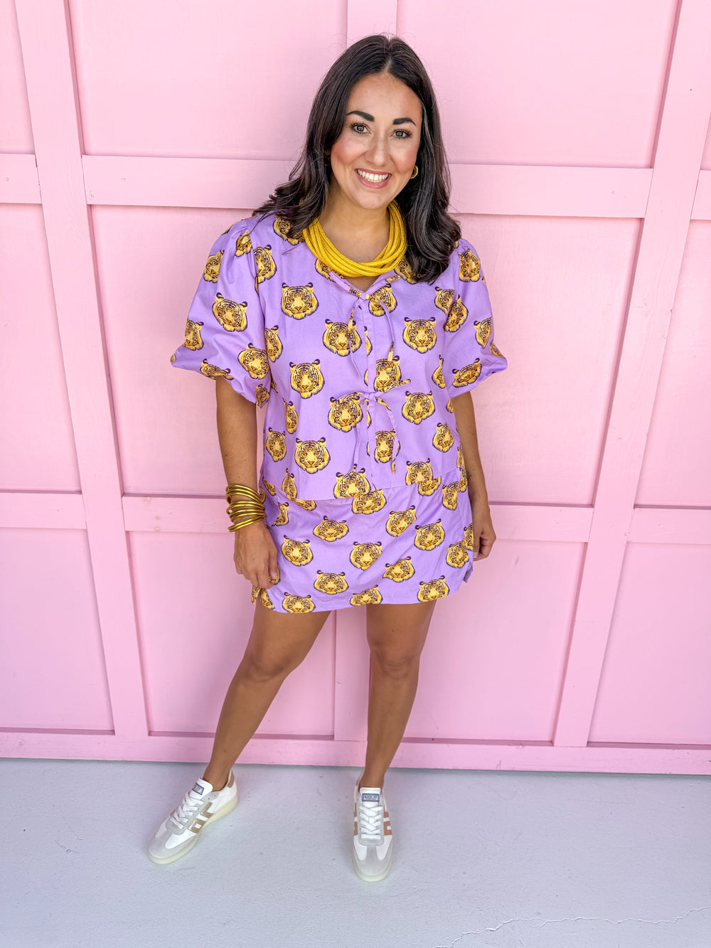 Stewart Simmons | Poplin Puff Sleeve Top - LSU®