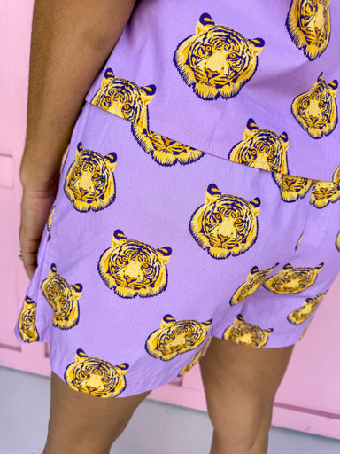 Stewart Simmons Poplin Skort LSU® Tigers Gameday women's boutique Jincy's 