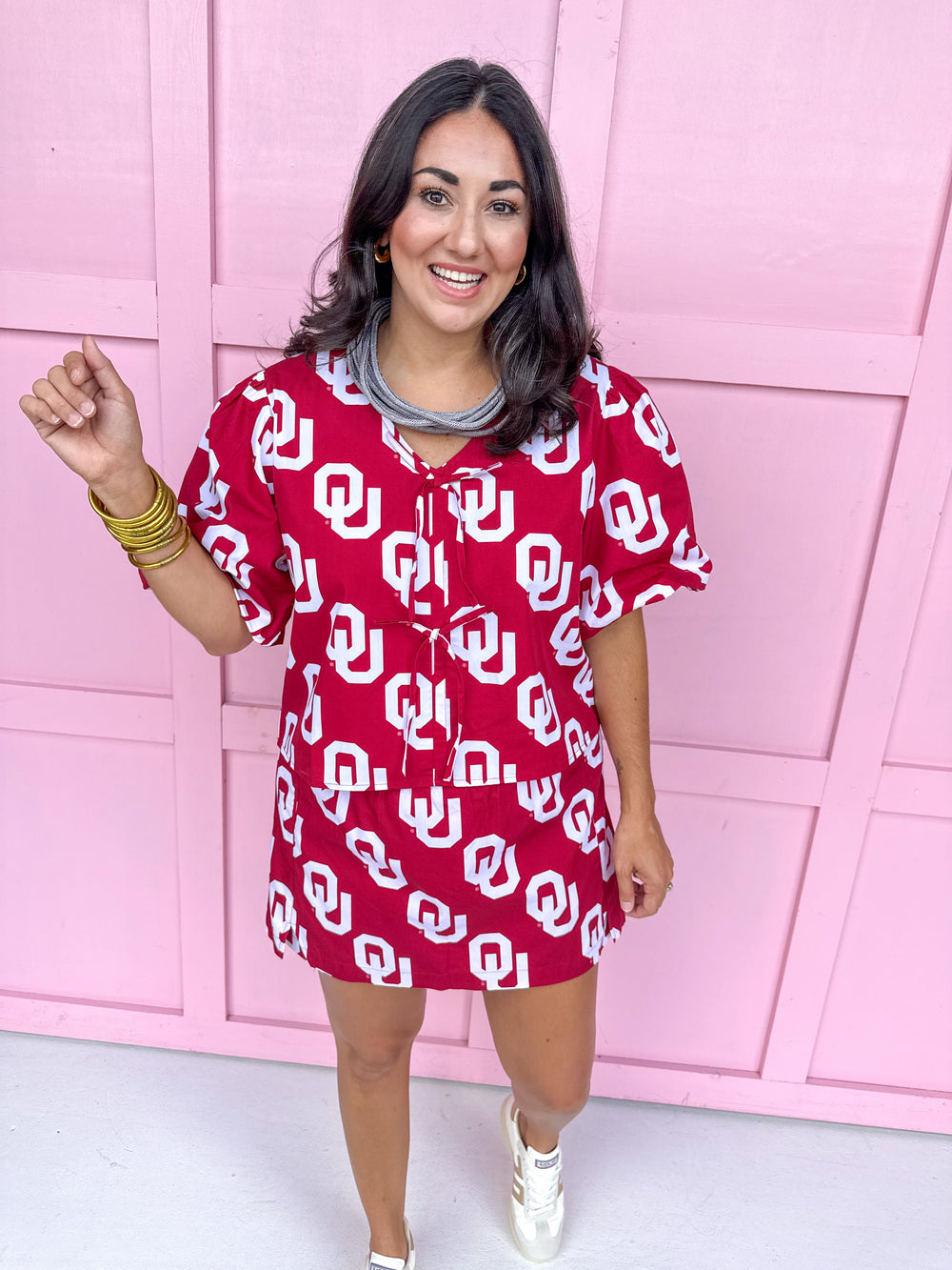 Stewart Simmons | Poplin Puff Sleeve Top - Oklahoma®