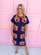 QUEEN OF SPARKLES | Auburn® Mascot Midi Tee Dress