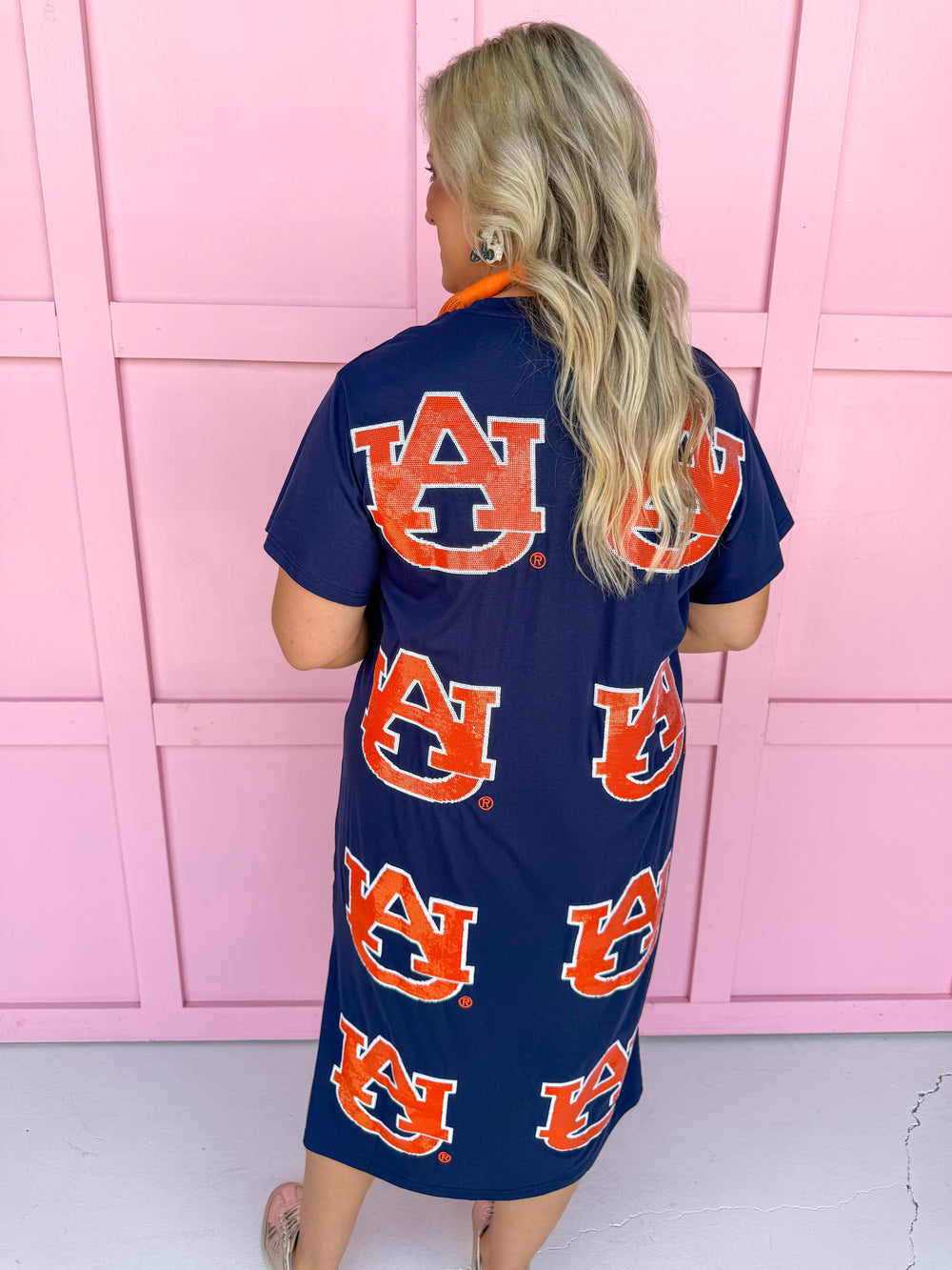 QUEEN OF SPARKLES | Auburn® Mascot Midi Tee Dress
