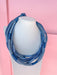 Multi Strand Slub Rope Necklace Cobalt/Blue womens boutique jincy's