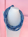Multi Strand Slub Rope Necklace Cobalt/Blue womens boutique jincy's