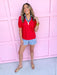 Mary Square Tricia Top Red pop collar puff sleeves womens boutique jincy's