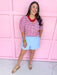 Mary Square Elaine Top Red/Blue/White Gingham button up puff sleeves womens boutique jincy's
