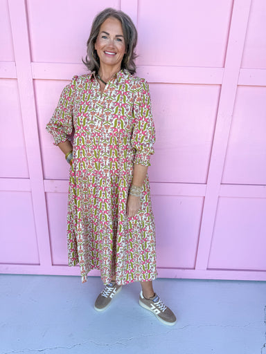 Jincy's Womens boutique Mary Square Eleanor Midi Dress