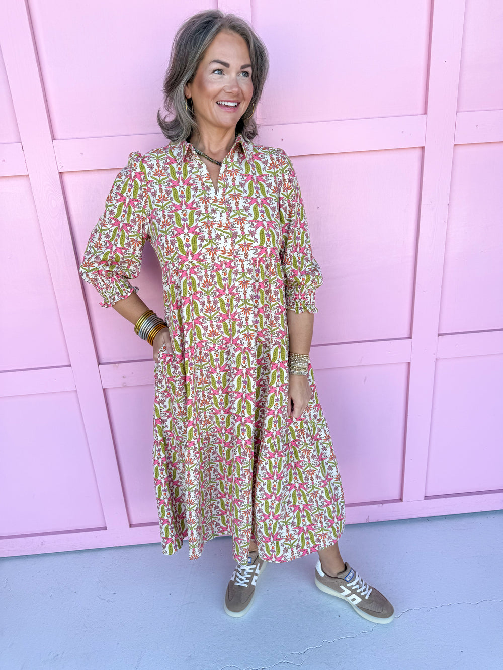 Jincy's Womens boutique Mary Square Eleanor Midi Dress