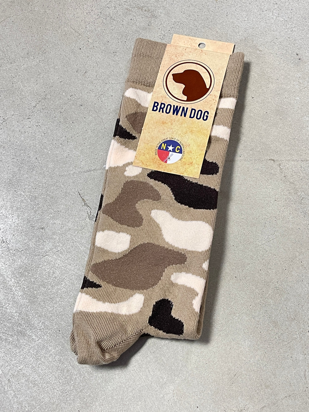 Brown Dog Hosiery | Old School Camo Khaki
