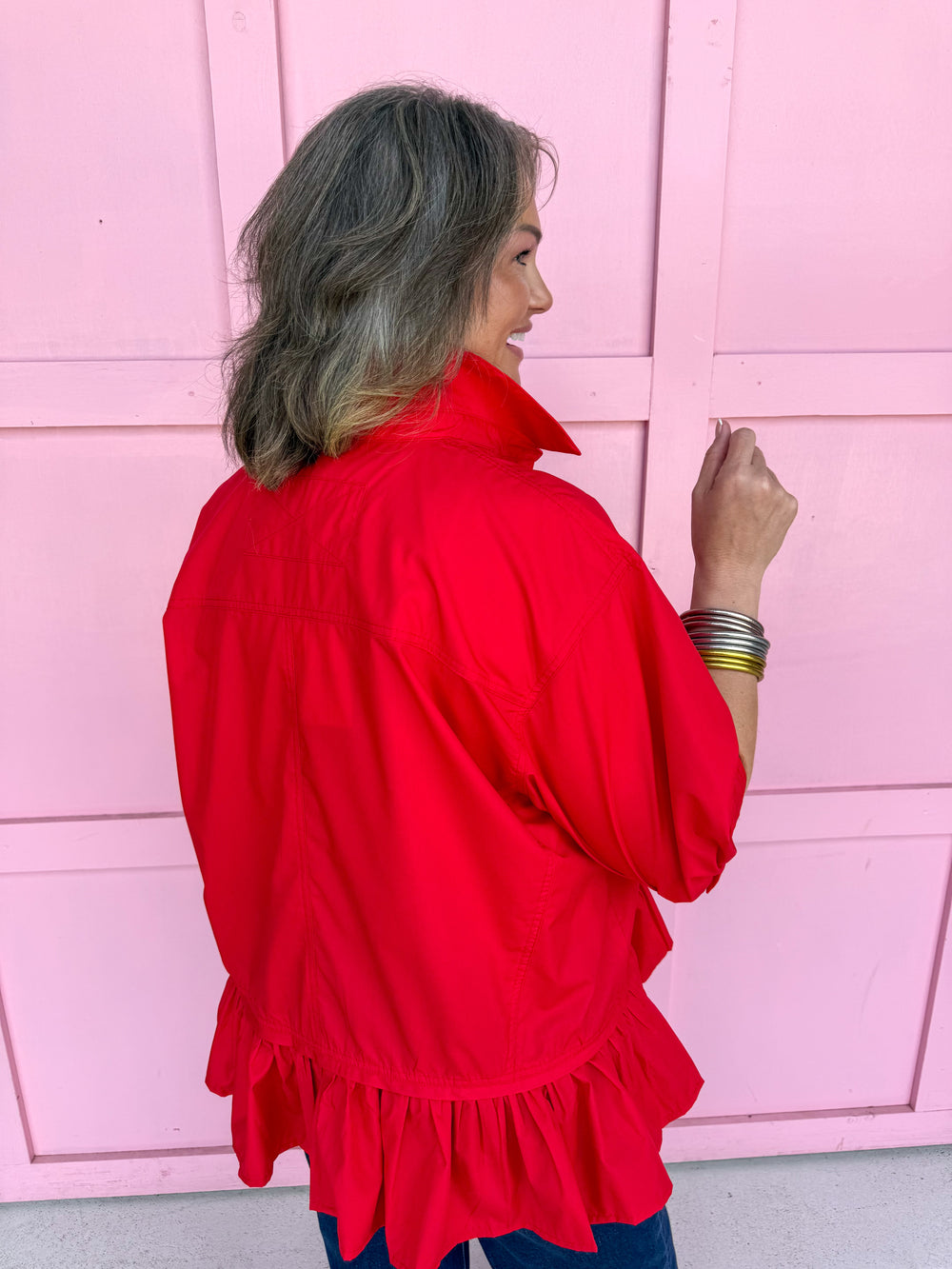 Ruffle & Ready Top - Red
